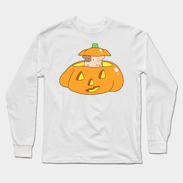 Jack O' Lantern Hamster Long Sleeve T-Shirt by saradaboru